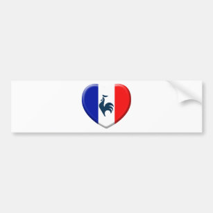 Ich mag Hahn Fahne Frankreich Autoaufkleber