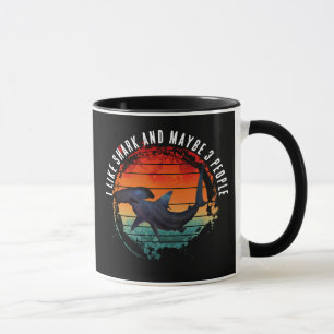 ICH MAG HAIE UND VIELLEICHT 3 MENSCHEN TASSE