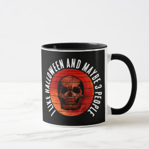 ICH MAG HALLOWEEN UND VIELLEICHT 3 MENSCHEN TASSE