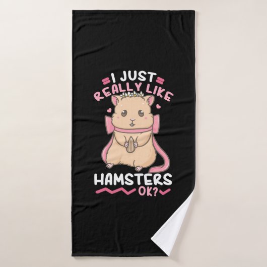 Ich mag Hamster einfach. Badehandtuch (Badehandtuch)