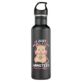 Ich mag Hamster einfach. Edelstahlflasche (Vorderseite)