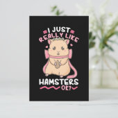 Ich mag Hamster einfach. RSVP Karte (Stehend Vorderseite)