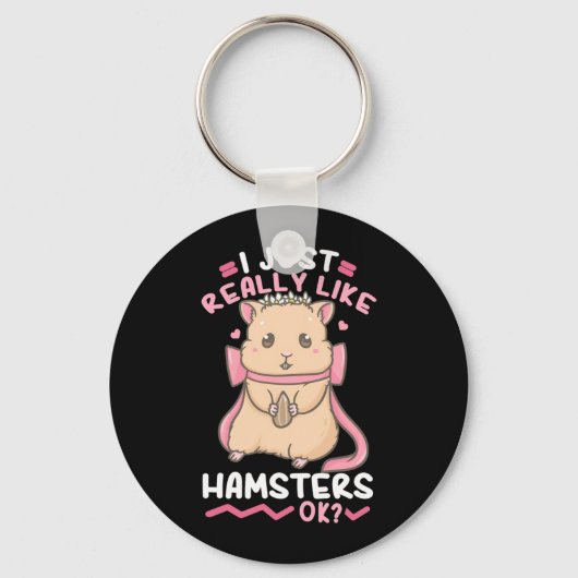 Ich mag Hamster einfach. Schlüsselanhänger (Vorderseite)