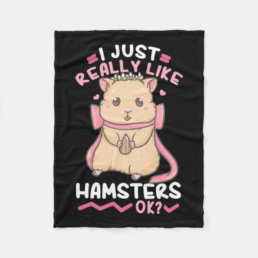 Ich mag Hamster wirklich Fleecedecke (Vorderseite)