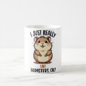 Ich mag Hamster wirklich Kaffeetasse (Mittel)