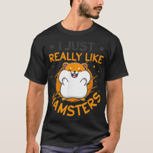 Ich mag Hamsters Sweet Hamster Motif T-Shirt