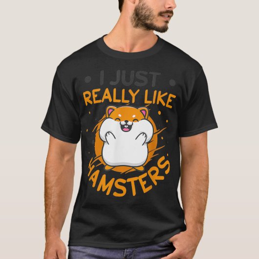 Ich mag Hamsters Sweet Hamster Motif T-Shirt (Vorderseite)