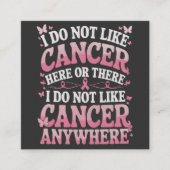 Ich mag hier oder da keinen Krebs Quadratische Visitenkarte (Vorderseite)