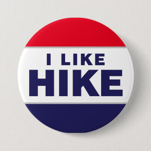 ICH MAG HIKE-Taste, Standard, 3 Zoll-Taste Button