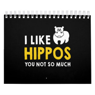 Ich mag Hippos Sie nicht so viel Kostümgeschenk Kalender