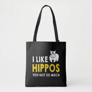 Ich mag Hippos Sie nicht so viel Kostümgeschenk Tasche