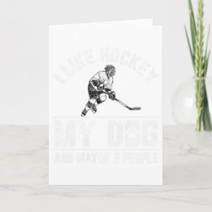 Ich mag Hockey, meinen Hund und vielleicht 3 Leute Karte
