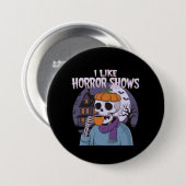 Ich mag Horror zeigt ein ungewöhnlich grafisches D Button (Vorne & Hinten)