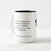 Ich mag Hunde mehr als Menschen Tasse (Vorderseite Links)