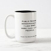 Ich mag Hunde mehr als Menschen Tasse (Links)