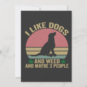 Ich mag Hunde und Gras Und vielleicht 3 Leute Vint Einladung