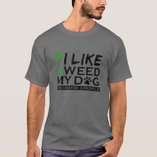 Ich mag Hunde und Jung und vielleicht 3 Leute T-Shirt (Vorderseite)