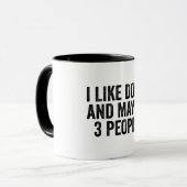 Ich mag Hunde und vielleicht 3 Leute Tasse (Vorderseite Links)