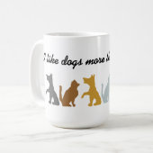 Ich mag HundeziZitat Kaffeetasse (Vorderseite Links)