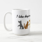 Ich mag HundeziZitat Kaffeetasse (Links)