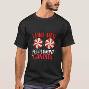 Ich mag ihr Peppermint Candies Funny Couples Match T-Shirt