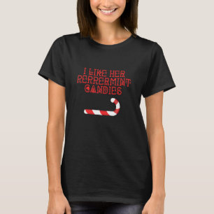 Ich mag ihre Pfefferminzbonbons Weihnachten Paare T-Shirt