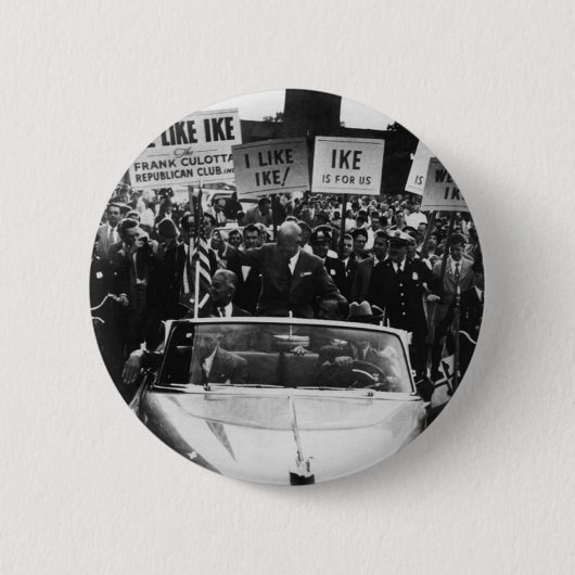 Ich mag Ike Dwight D. Eisenhower Kampagne Button (Vorderseite)