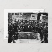 Ich mag Ike Dwight D. Eisenhower-Kampagne Postkarte (Vorne/Hinten)