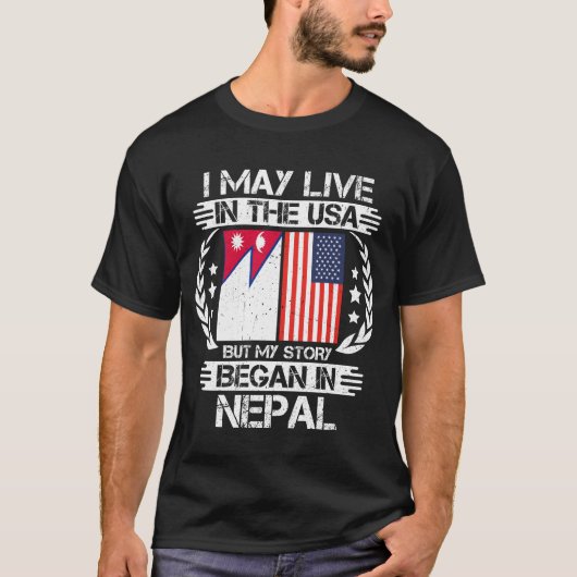 Ich mag in den USA leben, aber meine Geschichte be T-Shirt (Vorderseite)