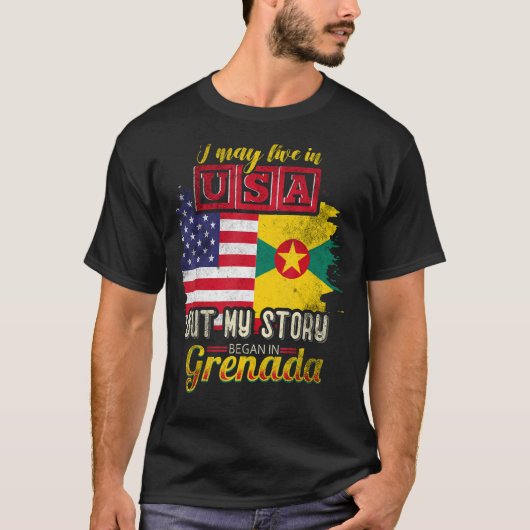 Ich mag in den USA leben, aber meine Geschichte be T-Shirt (Vorderseite)
