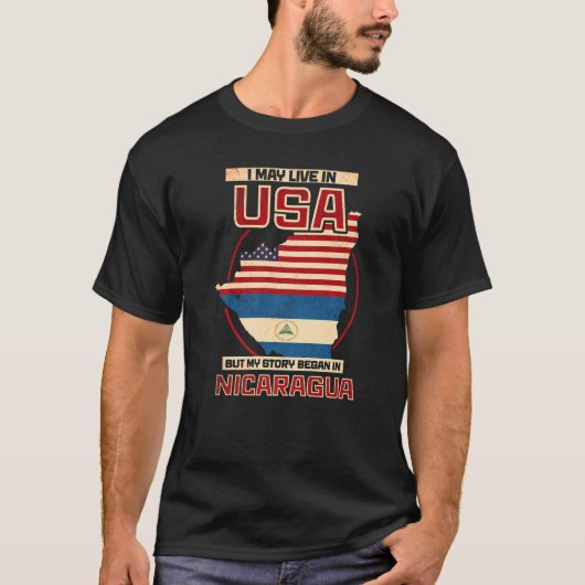 Ich mag in den USA leben, aber meine Geschichte be T-Shirt (Vorderseite)