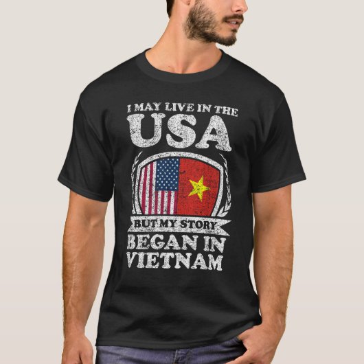Ich mag in den USA leben, aber meine Geschichte be T-Shirt (Vorderseite)