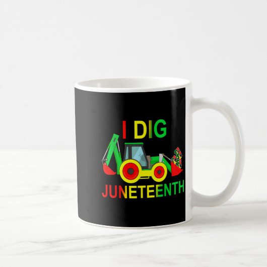 Ich mag Juneteenth-Fäuste Traktor lustiger Kleinki Kaffeetasse (Rechts)