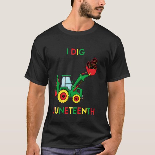 Ich mag Juneteenth-Fäuste-Traktor Lustiger Kleinki T-Shirt (Vorderseite)