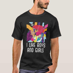 Ich mag Jungen und Mädchen Bisexuellen Stolz Bisex T-Shirt