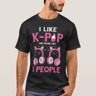Ich mag K Pop 3 Leute Koreanische Musik K Pop Musi T-Shirt