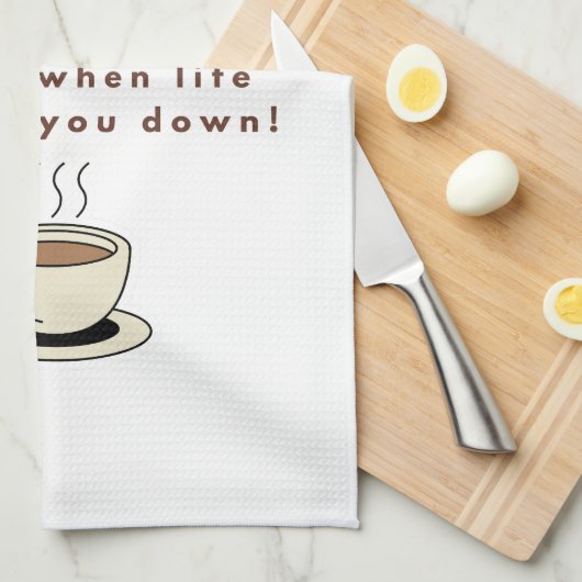 Ich mag Kaffee Geschirrtuch (Viertel Falte)