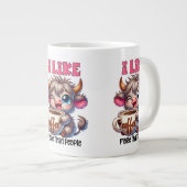 Ich mag Kaffee lieber als Menschen  Jumbo-Tasse (Vorderseite Rechts)
