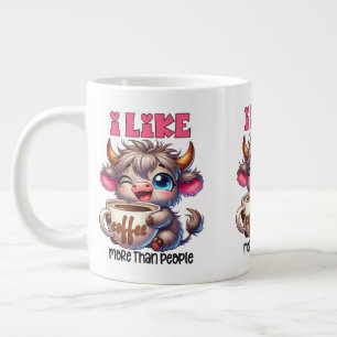 Ich mag Kaffee lieber als Menschen Jumbo-Tasse
