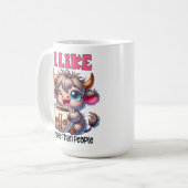 Ich mag Kaffee mehr als Menschen Kaffeetasse (Vorderseite Links)