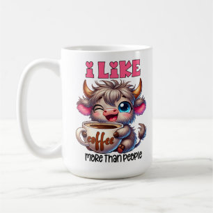 Ich mag Kaffee mehr als Menschen Kaffeetasse