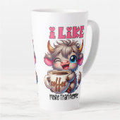 Ich mag Kaffee mehr als Menschen  Milchtasse (Rechte Ecke)