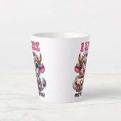 Ich mag Kaffee mehr als Menschen Milchtasse (Vorderseite)