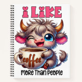 Ich mag Kaffee mehr als Menschen Notizblock (Vorderseite)