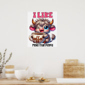 Ich mag Kaffee mehr als Menschen  Poster (Küche)