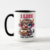 Ich mag Kaffee mehr als Menschen  Tasse (Links)