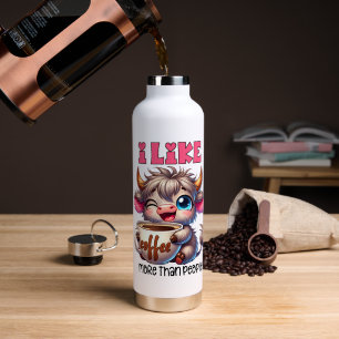 Ich mag Kaffee mehr als Menschen Trinkflasche