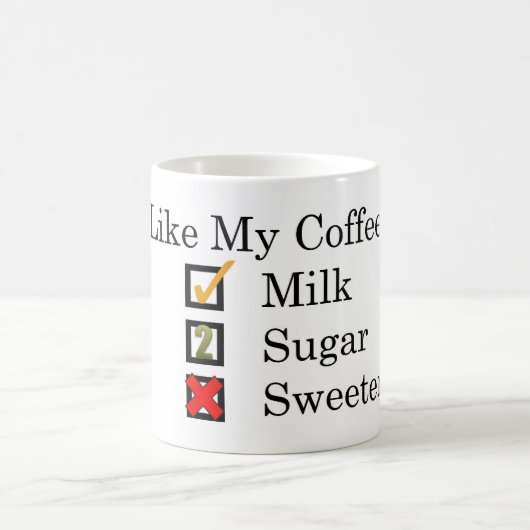 Ich mag... Kaffee mit Milch & 2 Zucker Tasse Kaffe (Mittel)