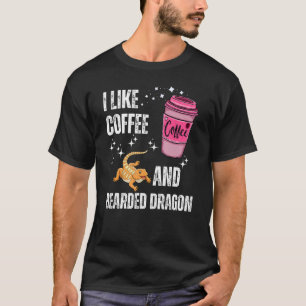 Ich mag Kaffee und bärtigen Drachen für Kaffeepres T-Shirt