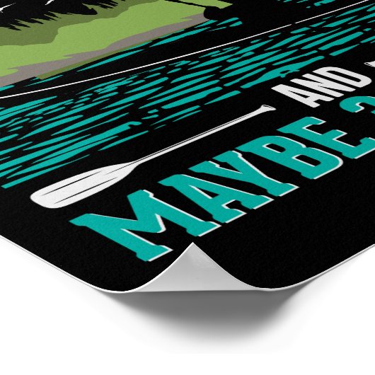 Ich mag Kajak mehr als Menschen Poster (Ecke)